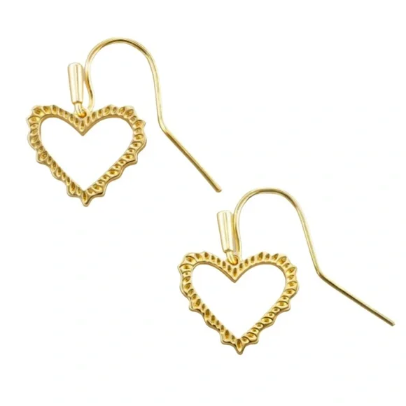 KENDRA SCOTT • Gold Sophee Heart Drop Earrings - Picture 1 of 4